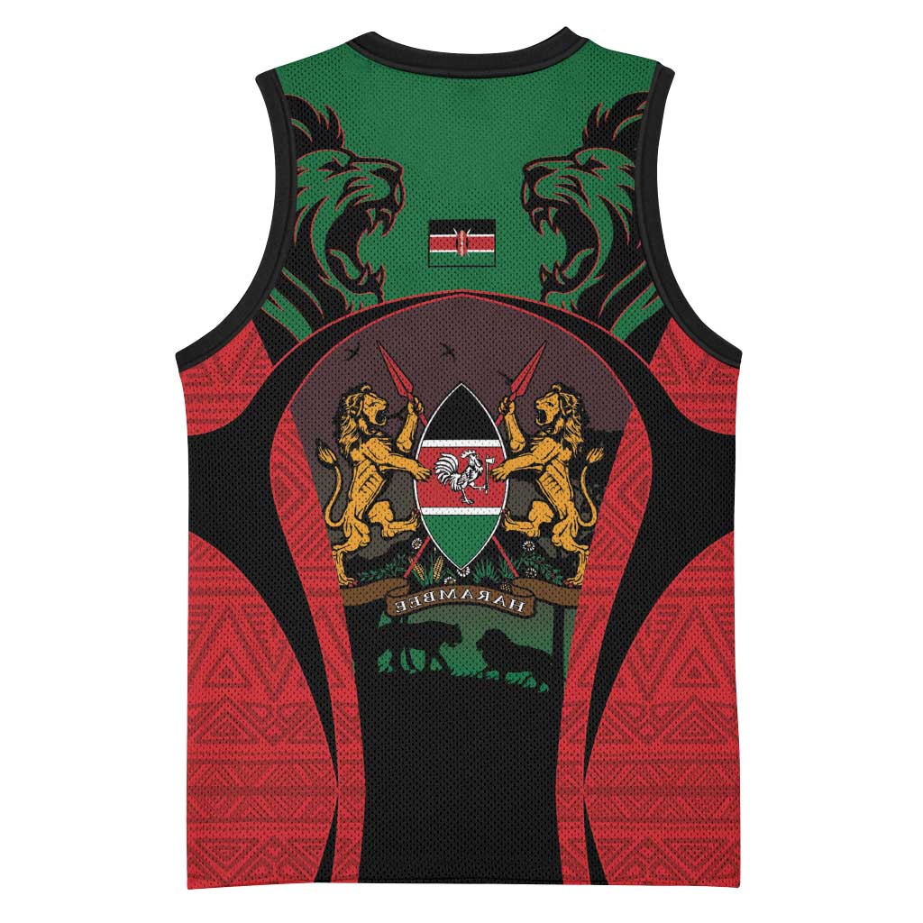 Proud Kenya 254 Basketball Jersey Safari Animals - African Pattern - African Pride