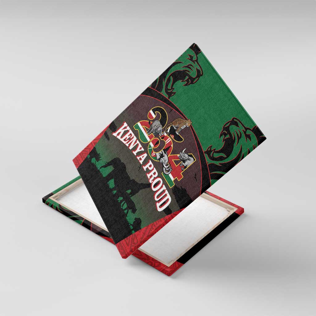 Proud Kenya 254 Canvas Wall Art Safari Animals - African Pattern
