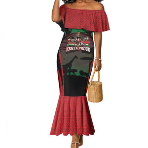 Proud Kenya 254 Mermaid Dress Safari Animals - African Pattern