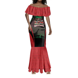 Proud Kenya 254 Mermaid Dress Safari Animals - African Pattern