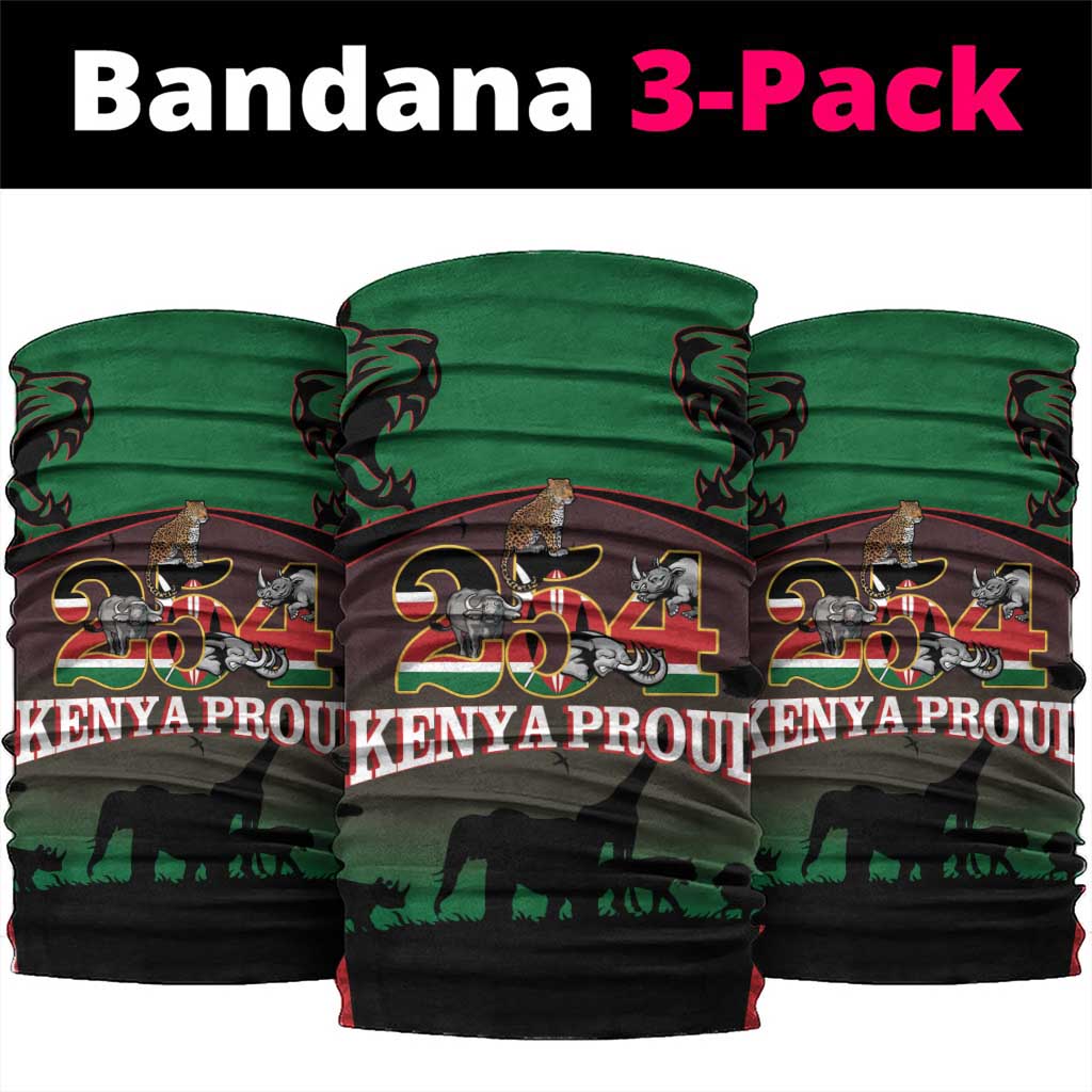 Proud Kenya 254 Neck Gaiter Safari Animals - African Pattern LT14