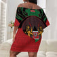Proud Kenya 254 Off Shoulder Short Dress Safari Animals - African Pattern