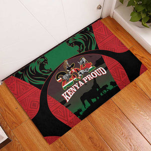 Proud Kenya 254 Rubber Doormat Safari Animals - African Pattern
