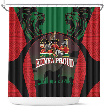 Proud Kenya 254 Shower Curtain Safari Animals - African Pattern