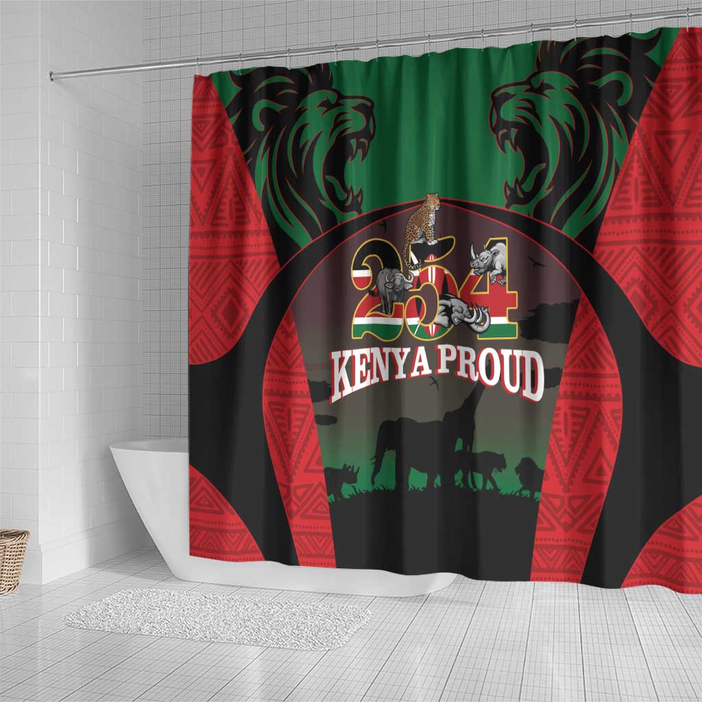 Proud Kenya 254 Shower Curtain Safari Animals - African Pattern