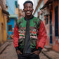 Proud Kenya 254 Sleeve Zip Bomber Jacket Safari Animals - African Pattern