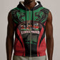 Proud Kenya 254 Sleeveless Zip Hoodie Safari Animals - African Pattern - African Pride