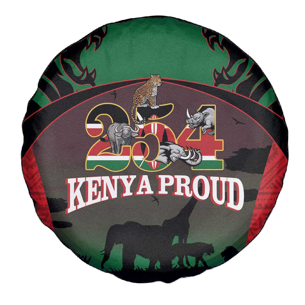 Proud Kenya 254 Spare Tire Cover Safari Animals - African Pattern