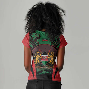 Proud Kenya 254 Women V-Neck T-Shirt Safari Animals - African Pattern