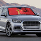 Morocco Football Custom Auto Sun Shade Atlas Lions Champions African Red Islamic Pattern