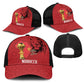 Morocco Football Baseball Net Cap Atlas Lions Champions African Red Islamic Pattern