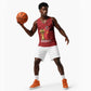 Morocco Football Custom Basketball Jersey Atlas Lions Champions African Red Islamic Pattern