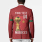 Morocco Football Custom Blazer Atlas Lions Champions African Red Islamic Pattern