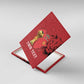 Morocco Football Custom Canvas Wall Art Atlas Lions Champions African Red Islamic Pattern