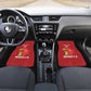 Morocco Football Custom Car Mats Atlas Lions Champions African Red Islamic Pattern