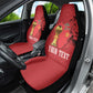 Morocco Football Custom Car Seat Cover Atlas Lions Champions African Red Islamic Pattern