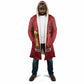 Morocco Football Custom Cloak Atlas Lions Champions African Red Islamic Pattern