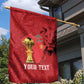Morocco Football Custom Garden Flag Atlas Lions Champions African Red Islamic Pattern