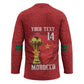 Morocco Football Custom Hockey Jersey Atlas Lions Champions African Red Islamic Pattern