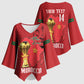 Morocco Football Custom Kimono Sleeve Blouse Atlas Lions Champions African Red Islamic Pattern