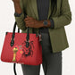 Morocco Football Custom Leather Bag Atlas Lions Champions African Red Islamic Pattern
