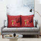 Morocco Football Custom Pillow Cover Atlas Lions Champions African Red Islamic Pattern