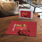Morocco Football Custom Puzzle Atlas Lions Champions African Red Islamic Pattern
