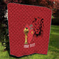 Morocco Football Custom Quilt Atlas Lions Champions African Red Islamic Pattern