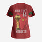Morocco Football Custom Scrub Top Atlas Lions Champions African Red Islamic Pattern