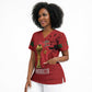 Morocco Football Custom Scrub Top Atlas Lions Champions African Red Islamic Pattern