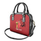 Morocco Football Custom Shoulder Handbag Atlas Lions Champions African Red Islamic Pattern