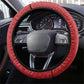 Morocco Football Steering Wheel Cover Atlas Lions Champions African Red Islamic Pattern