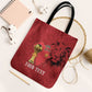 Morocco Football Custom Tote Bag Atlas Lions Champions African Red Islamic Pattern