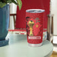 Morocco Football Custom Tumbler Cup Atlas Lions Champions African Red Islamic Pattern