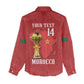 Morocco Football Custom Women Casual Shirt Atlas Lions Champions African Red Islamic Pattern