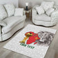 Morocco Football Custom Area Rug Atlas Lions Champions African White Islamic Pattern
