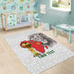 Morocco Football Custom Area Rug Atlas Lions Champions African White Islamic Pattern