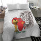 Morocco Football Custom Bedding Set Atlas Lions Champions African White Islamic Pattern