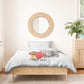 Morocco Football Custom Bedding Set Atlas Lions Champions African White Islamic Pattern