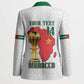 Morocco Football Custom Blazer Atlas Lions Champions African White Islamic Pattern