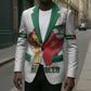 Morocco Football Custom Blazer Atlas Lions Champions African White Islamic Pattern