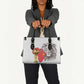 Morocco Football Custom Leather Bag Atlas Lions Champions African White Islamic Pattern