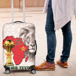 Morocco Football Custom Luggage Cover Atlas Lions Champions African White Islamic Pattern
