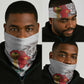 Morocco Football Custom Neck Gaiter Atlas Lions Champions African White Islamic Pattern