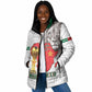 Morocco Football Custom Padded Jacket Atlas Lions Champions African White Islamic Pattern