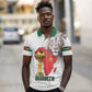 Morocco Football Custom Polo Shirt Atlas Lions Champions African White Islamic Pattern