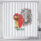 Morocco Football Custom Shower Curtain Atlas Lions Champions African White Islamic Pattern
