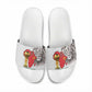 Morocco Football Custom Slide Sandals Atlas Lions Champions African White Islamic Pattern