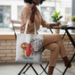 Morocco Football Custom Tote Bag Atlas Lions Champions African White Islamic Pattern