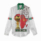 Morocco Football Custom Women Casual Shirt Atlas Lions Champions African White Islamic Pattern